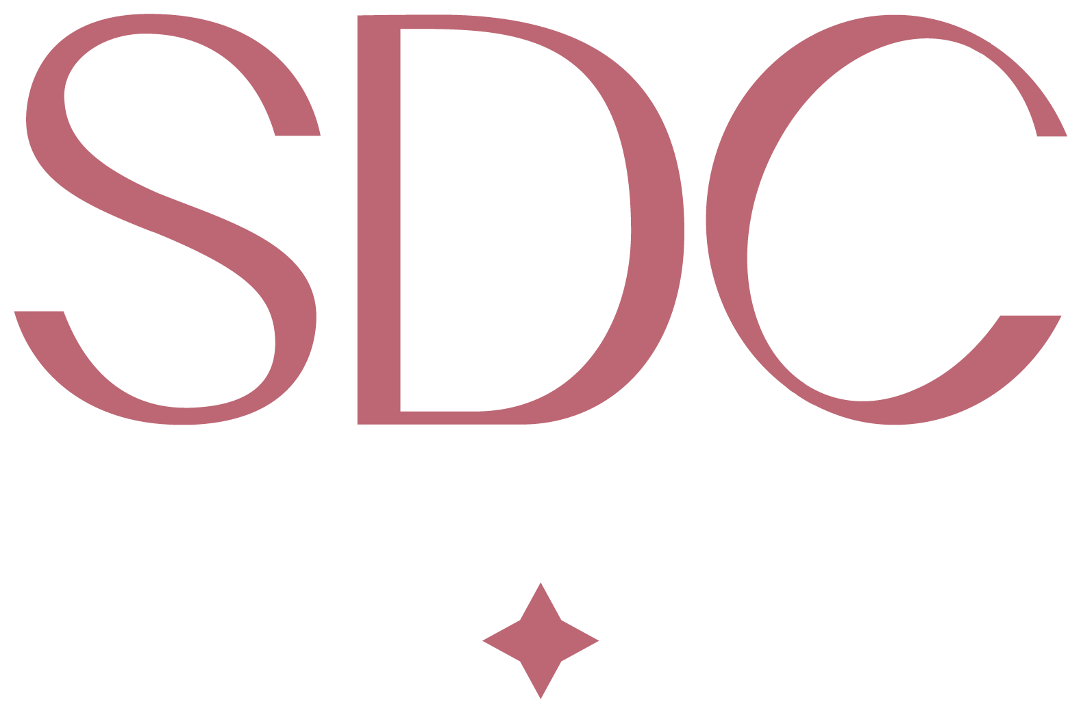 Stéphanie DC - Logo monogramme étoilé en couleur bois de rose