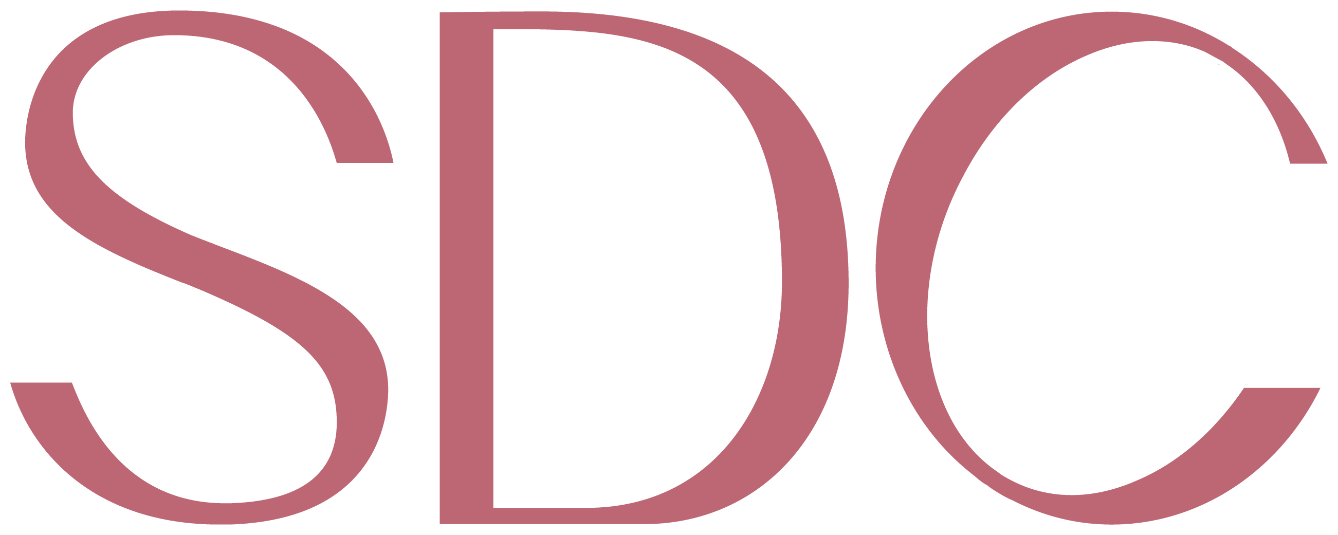 Stephanie DC - Logo monogramme en couleur bois de rose